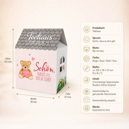 Teehaus für Dich »Schön, dass es dich gibt« – Teddy Produkt-Highlights Rooibos-Sahne-Karamell