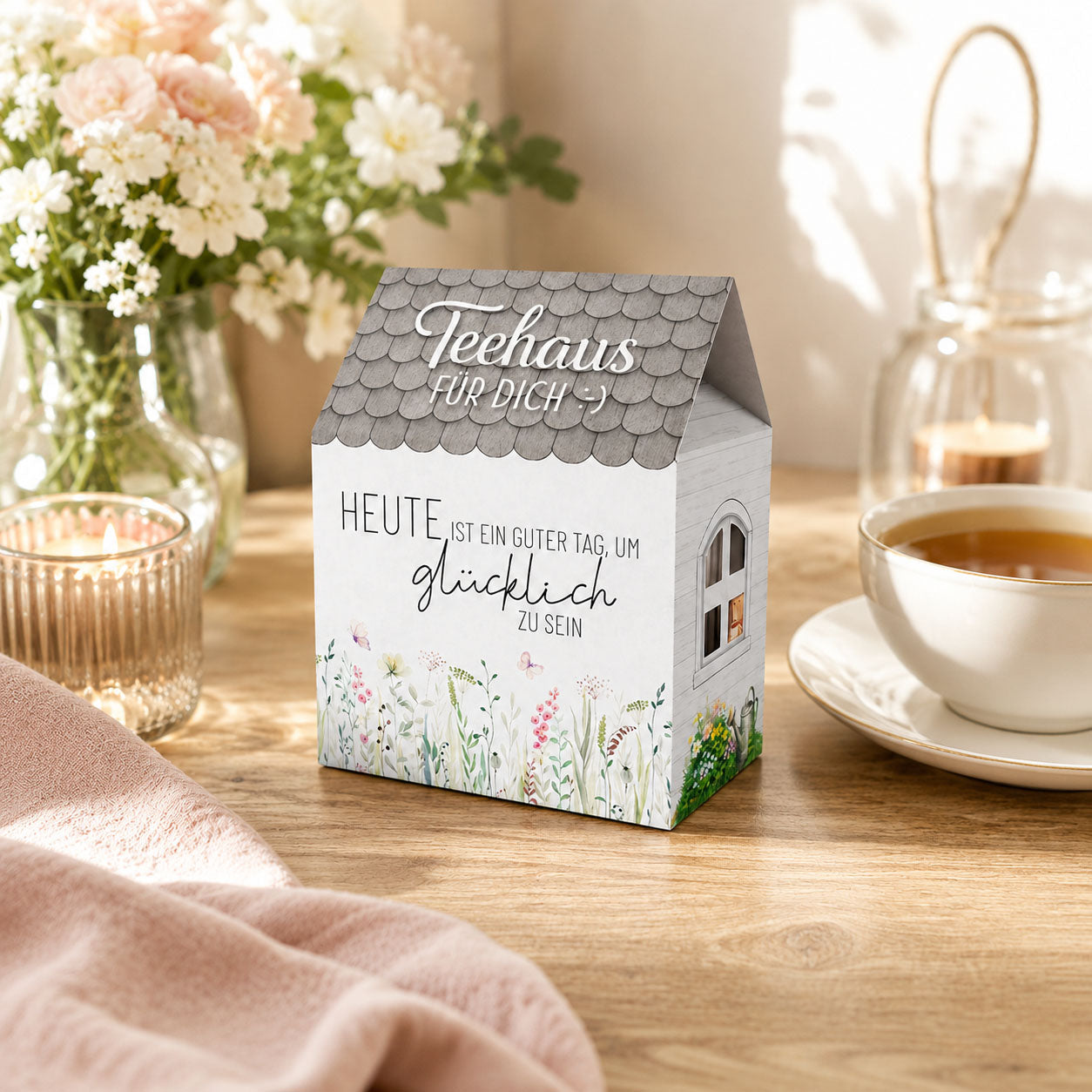 Teehaus für Dich Blumenwiese – Lovely Greetings Stimmungsbild