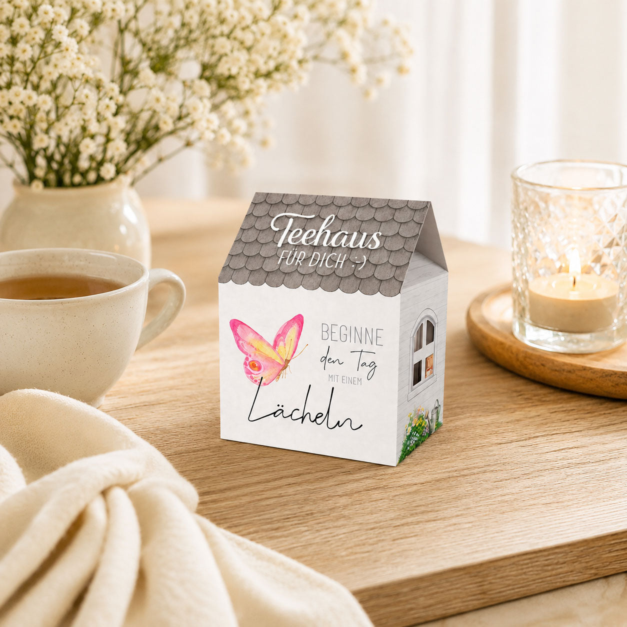 Teehaus für Dich Schmetterling – Lovely Greetings Stimmungsbild