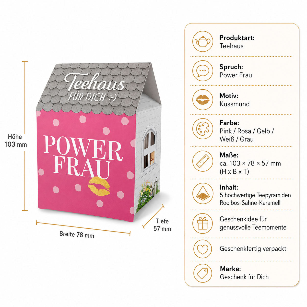 Teehaus für Dich »Power Frau« – Produkt-Highlights Rooibos-Sahne-Karamell