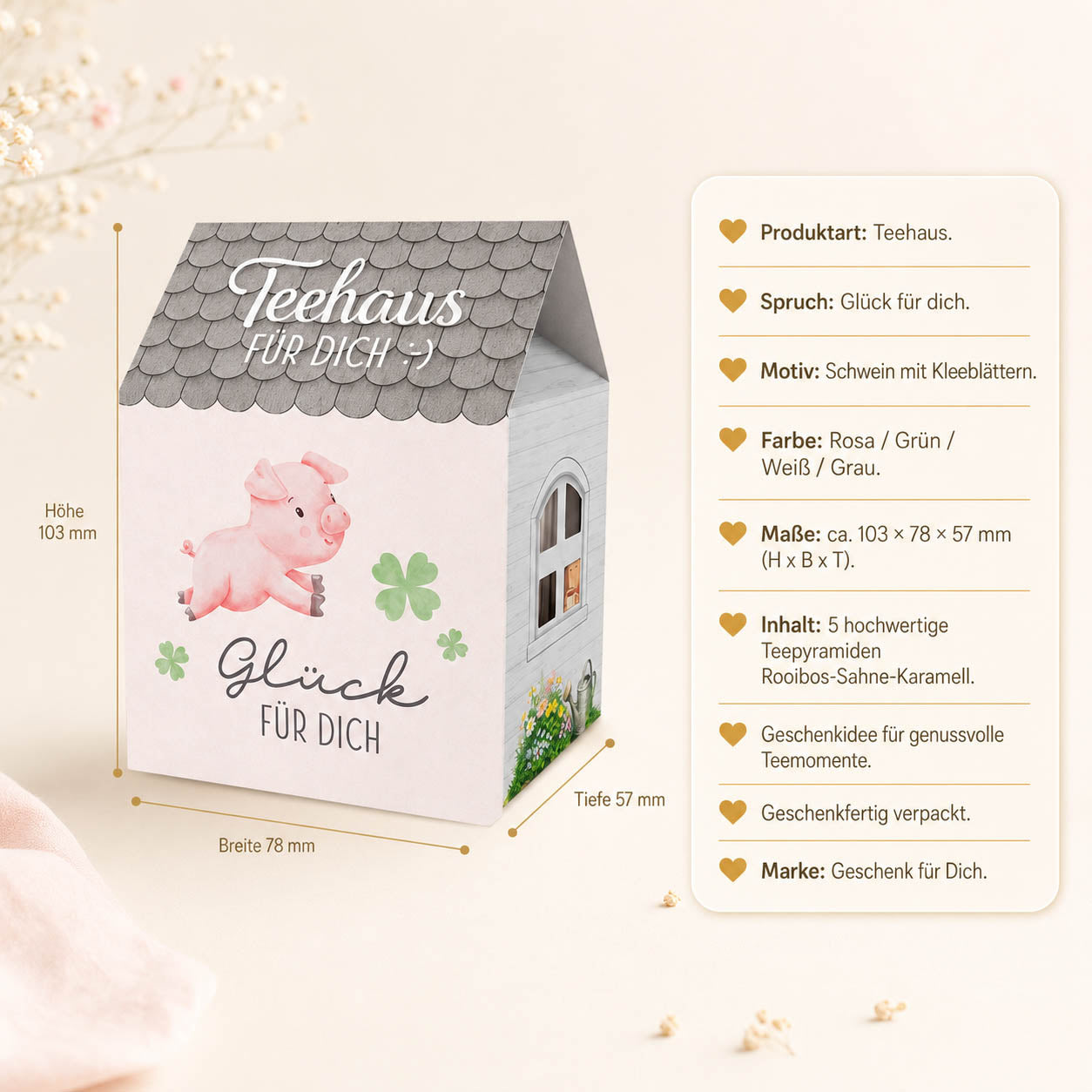 Teehaus für Dich »Glück für dich« – Produkt-Highlights Rooibos-Sahne-Karamell