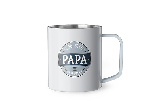 538756 Geschenk für Dich Edelstahl Thermobecher mit Aufschrift Coolster Papa der Welt