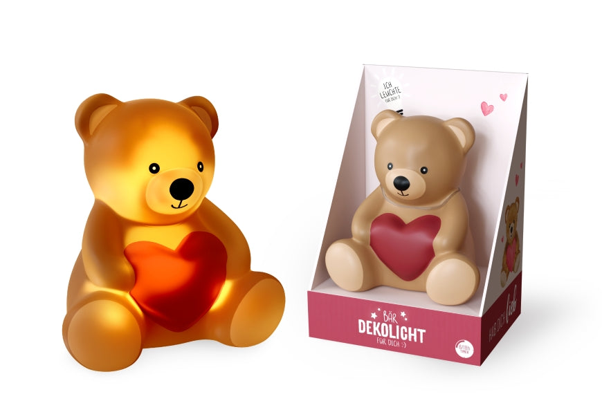 Geschenk für Dich Deko-Licht Bär mit Herz, Nachtlicht