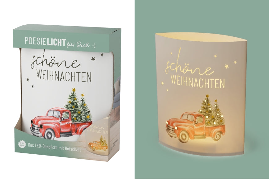 629171 - 2 Geschenk für Dich weihnachtliches Poesilicht mit Aufschrift Schöne Weihnachten