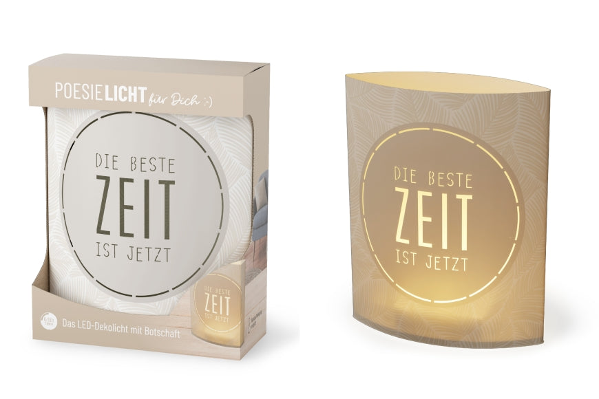 629391Poesielicht Die Beste Zeit ist jetzt, Nachtlicht von Geschenk für Dich , 4027268335107