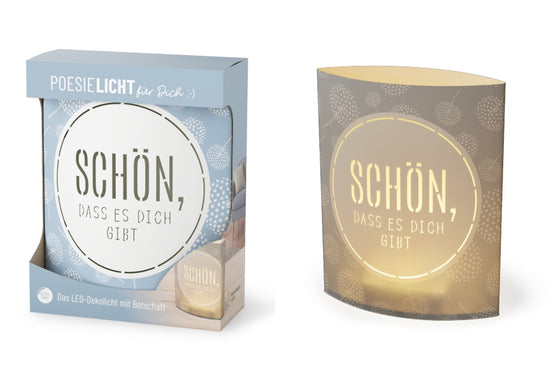 629392 Poesielicht Schön, dass es Dich gibt Nachtlicht von Geschenk für Dich, 4027268335121