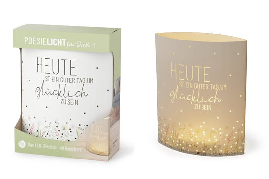 629592, LED Poesielicht Heute ist ein guter Tag, um glücklich zu sein von Geschenk für Dich, Nachtlicht, 4027268334940