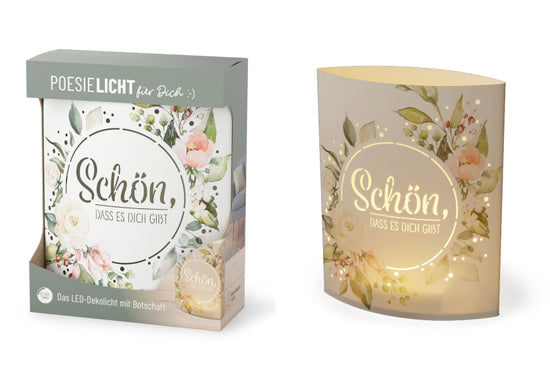 629661 LED Poesielicht Schön, dass es Dich gibt aus der Lovely Greeting Serie von Geschenk für Dich, 4027268334988