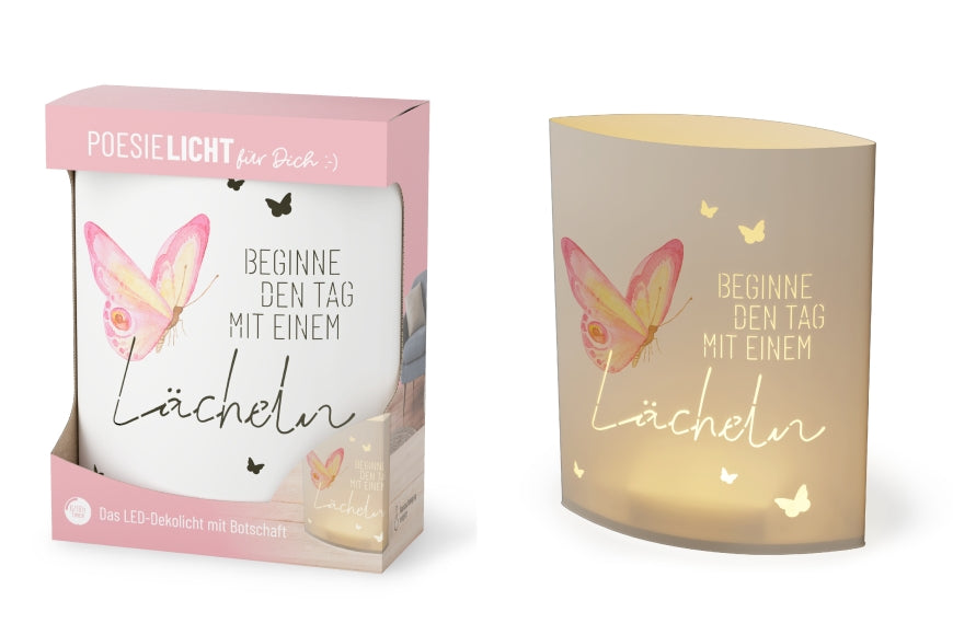 629664 LED Poesielicht Beginne den Tag mit einem Lächeln von Geschenk für Dich Nachtlicht, 4027268335008
