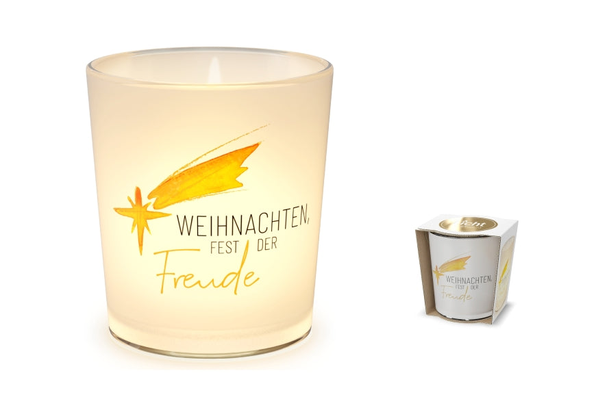 640172 Windlicht mit Aufschrift Weihnachten, Fest der Feude von Geschenk für Dich, 4027268334698 (1)