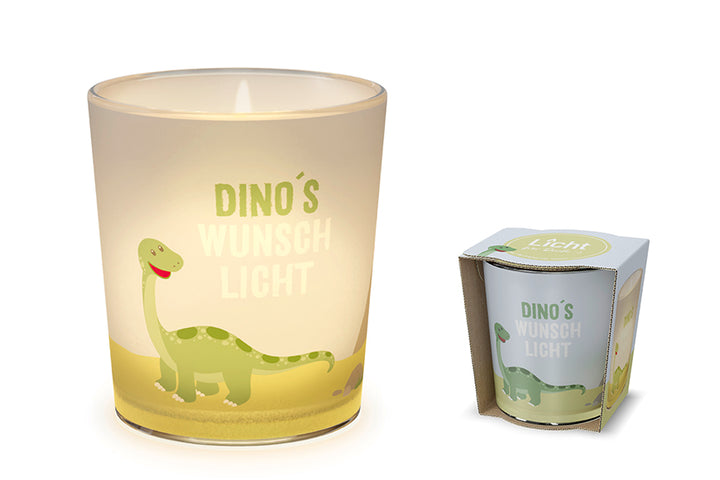640381 Geschenk für Dich Windlicht mit Spruch Dinos Wunschlicht