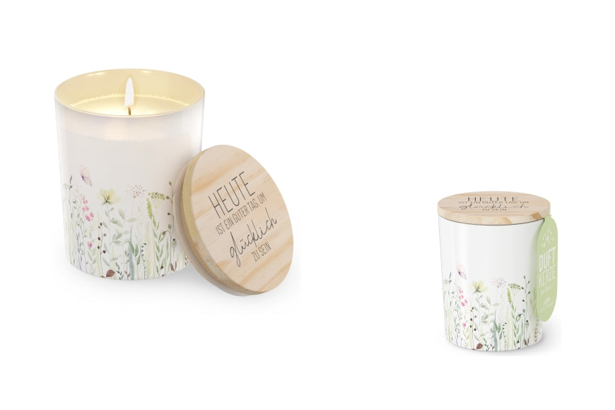 651592 Duftkerze mit Spruch Heute ist ein guter Tag, um glücklich zu sein von Geschenk für Dich, 4027268334018