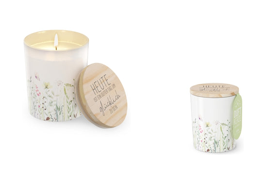 651592 Duftkerze mit Spruch Heute ist ein guter Tag, um glücklich zu sein von Geschenk für Dich, 4027268334018