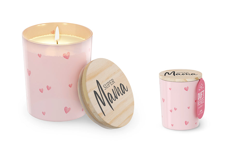 651736 Geschenk für Dich rosa Duftkerze Super Mama