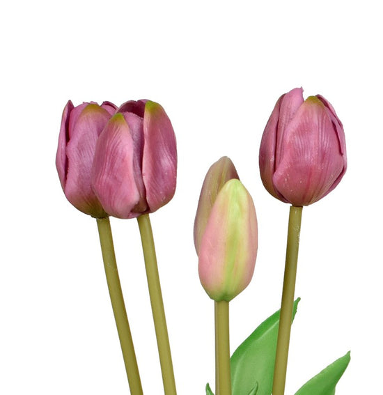 Künstlicher Tulpenstrauß 36 cm – 5 Blüten Real Touch