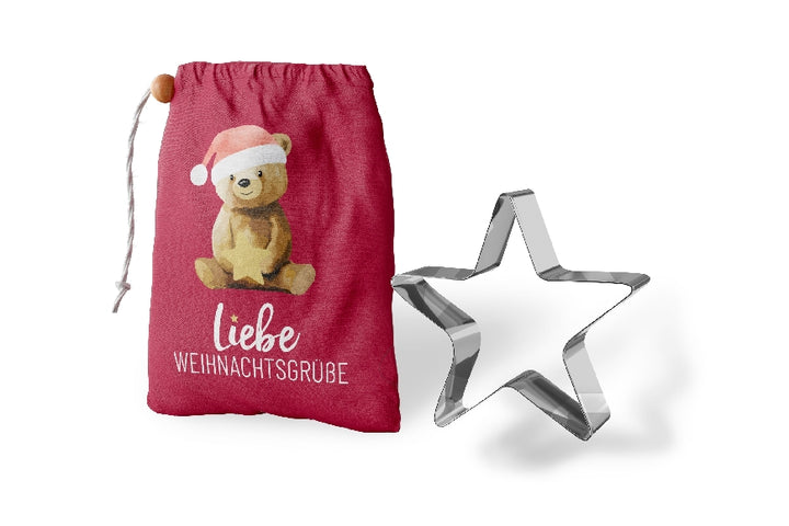 Geschenk für Dich Keksform Ausstechform Stern, Liebe Weihnachtsgrüße