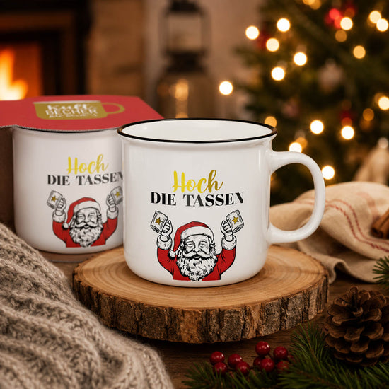 Kultbecher Hoch die Tassen Weiß stimmungsvoll – Geschenk für Dich