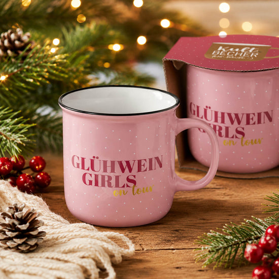 Kultbecher Glühwein Girls on tour Rosa stimmungsvoll – Geschenk für Dich