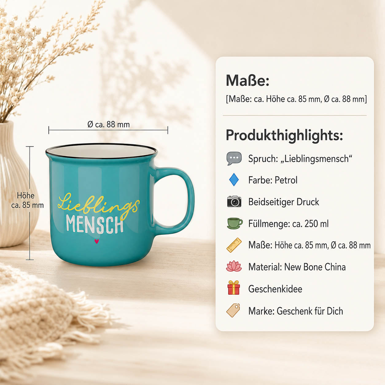 Kultbecher „Lieblingsmensch" Detailansicht – Happy Greetings