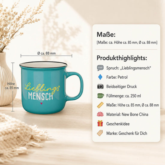 Kultbecher „Lieblingsmensch" Detailansicht – Happy Greetings