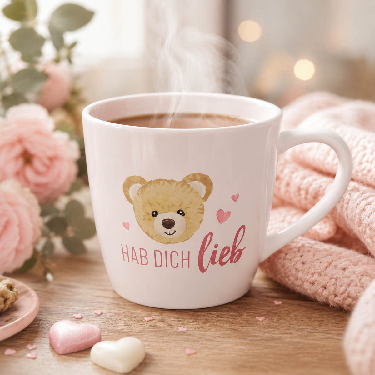 Maxi Becher „Hab Dich lieb" – große Tasse im Alltag