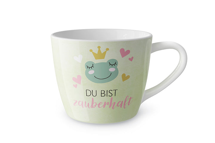 910772 Jumbobecher Teetasse, Becher mit Spruch Du bist zauberhaft und Frosch Motiv von Geschenk für Dich, 910772, 4027268313518