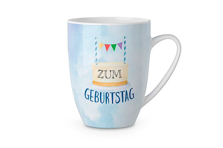 Geburtstagstasse „Zum Geburtstag“ mit Törtchen – 250 ml – Malou Home Design®
