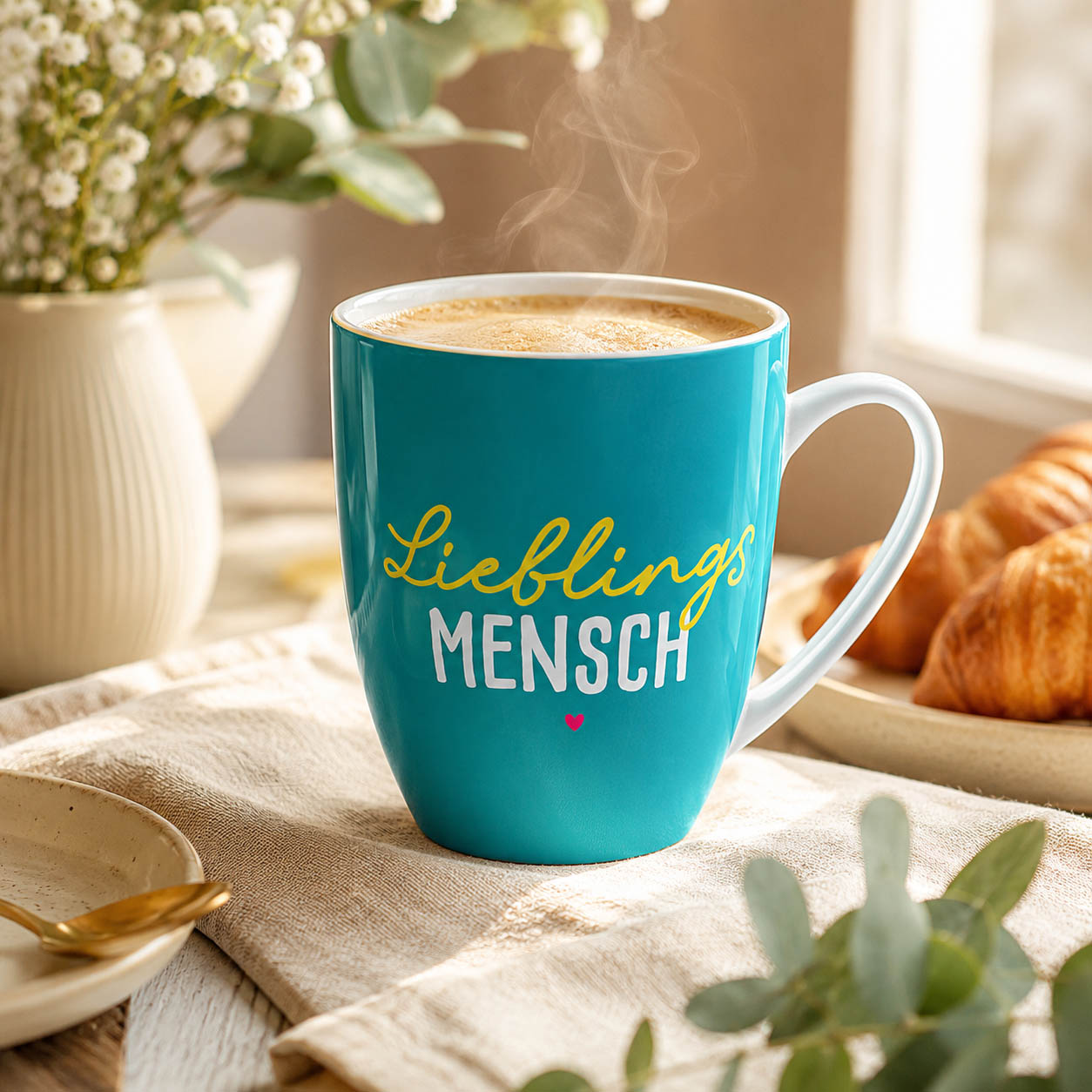 Becher Lieblingsmensch in Petrol – Lifestyle