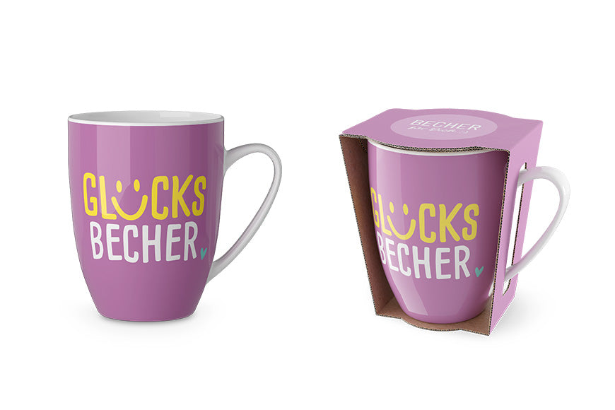 Becher Glücksbecher in Lila – Geschenk für Dich