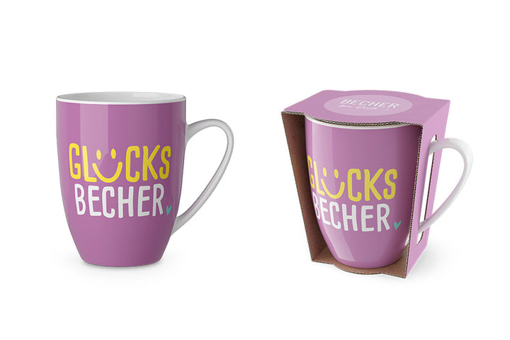 Becher Glücksbecher in Lila – Geschenk für Dich