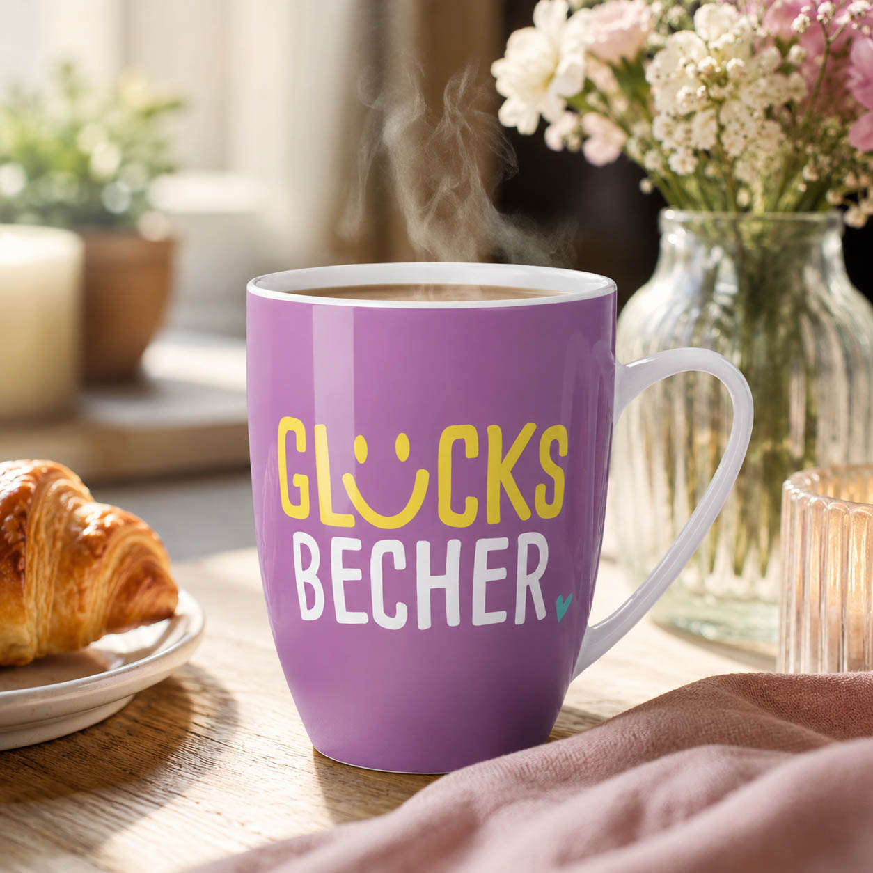 Becher Glücksbecher in Lila – Lifestyle