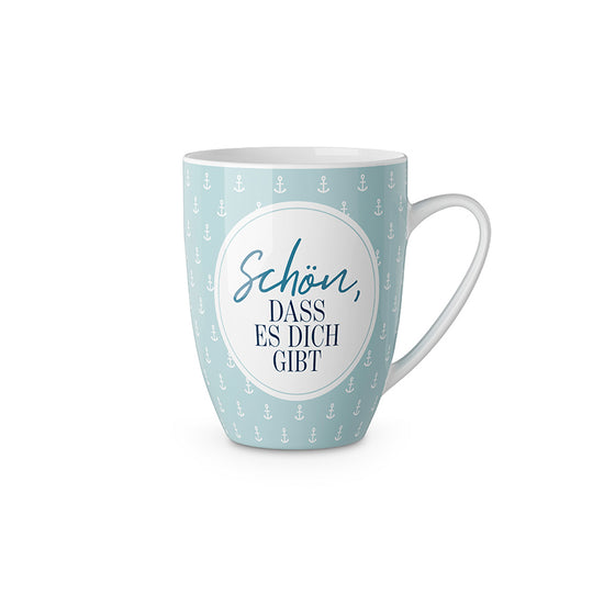 950841 Maritimer Becher Tasse Schön, dass es Dich gibt Glück Ahoi