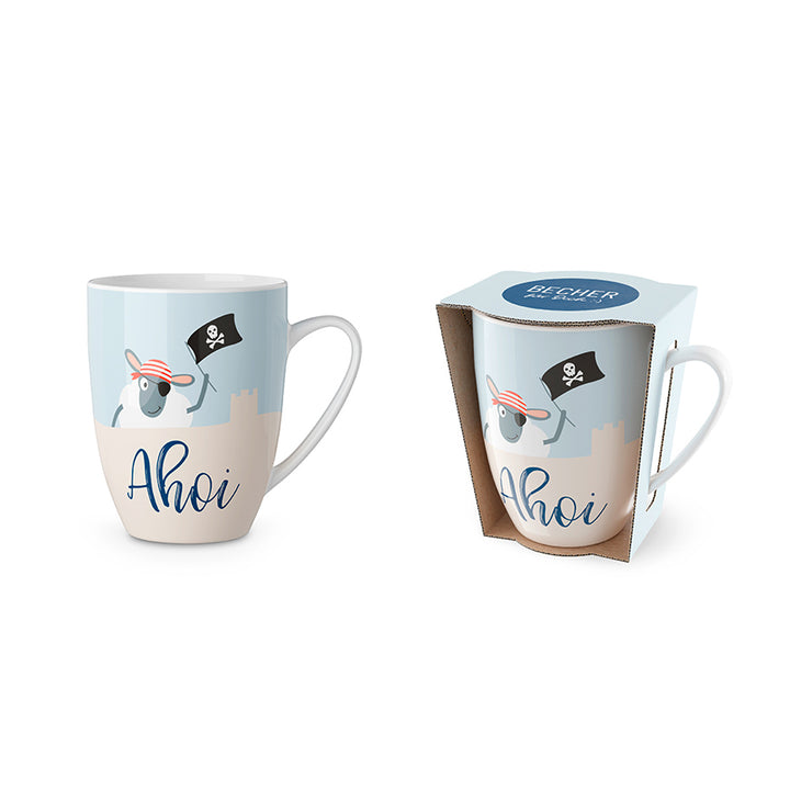 950854 Geschenk für Dich Tasse maritimer Becher Ahoi Piraten-Schaf
