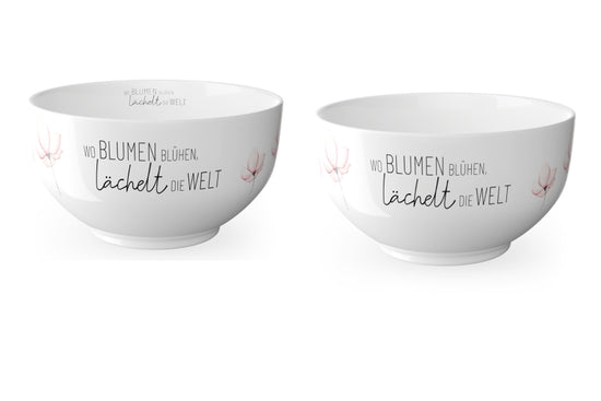 955593 Schälchen “Wo Blumen blühen, lächelt die Welt” von Geschenk für Dich, 4027268335312