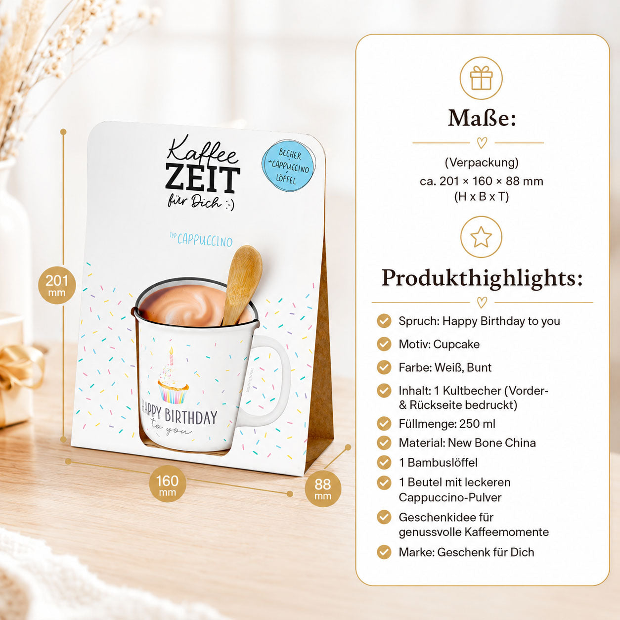 Kaffeezeit für Dich Happy Birthday – Produkthighlights (Highlight)