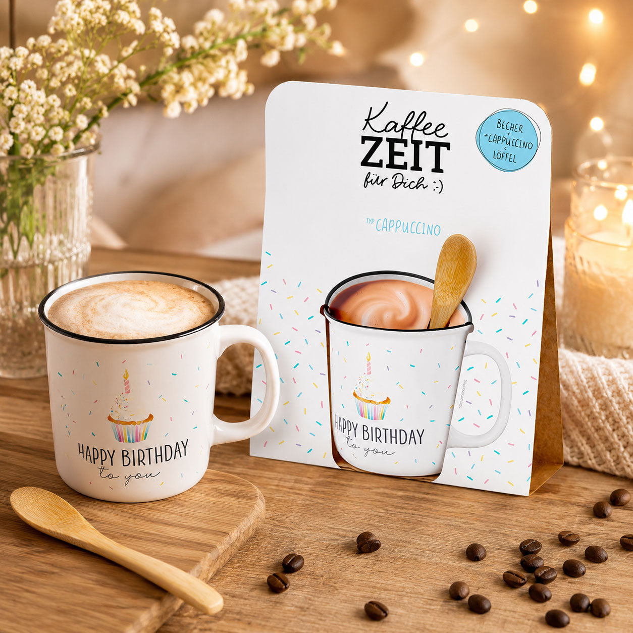 Kaffeezeit für Dich Happy Birthday – Geschenkset (Moodbild)