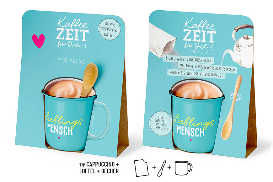 Kaffeezeit für Dich „Lieblingsmensch“ Petrol – Produktdetails