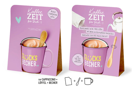 Kaffeezeit für Dich „Glücksbecher“ Violett – Produktdetails