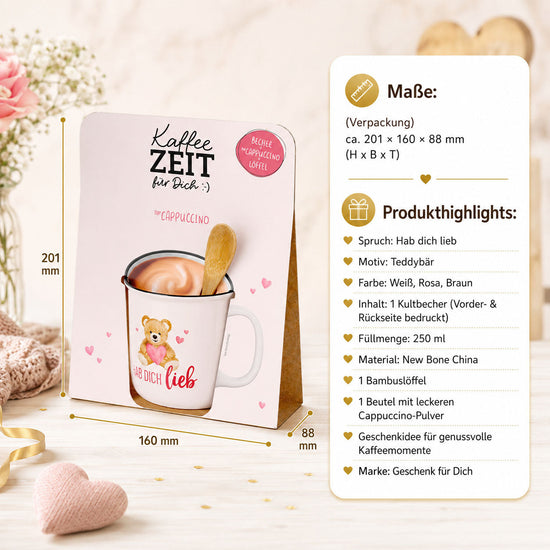 Kaffeezeit für Dich Teddybär – Produkthighlights (Highlight)