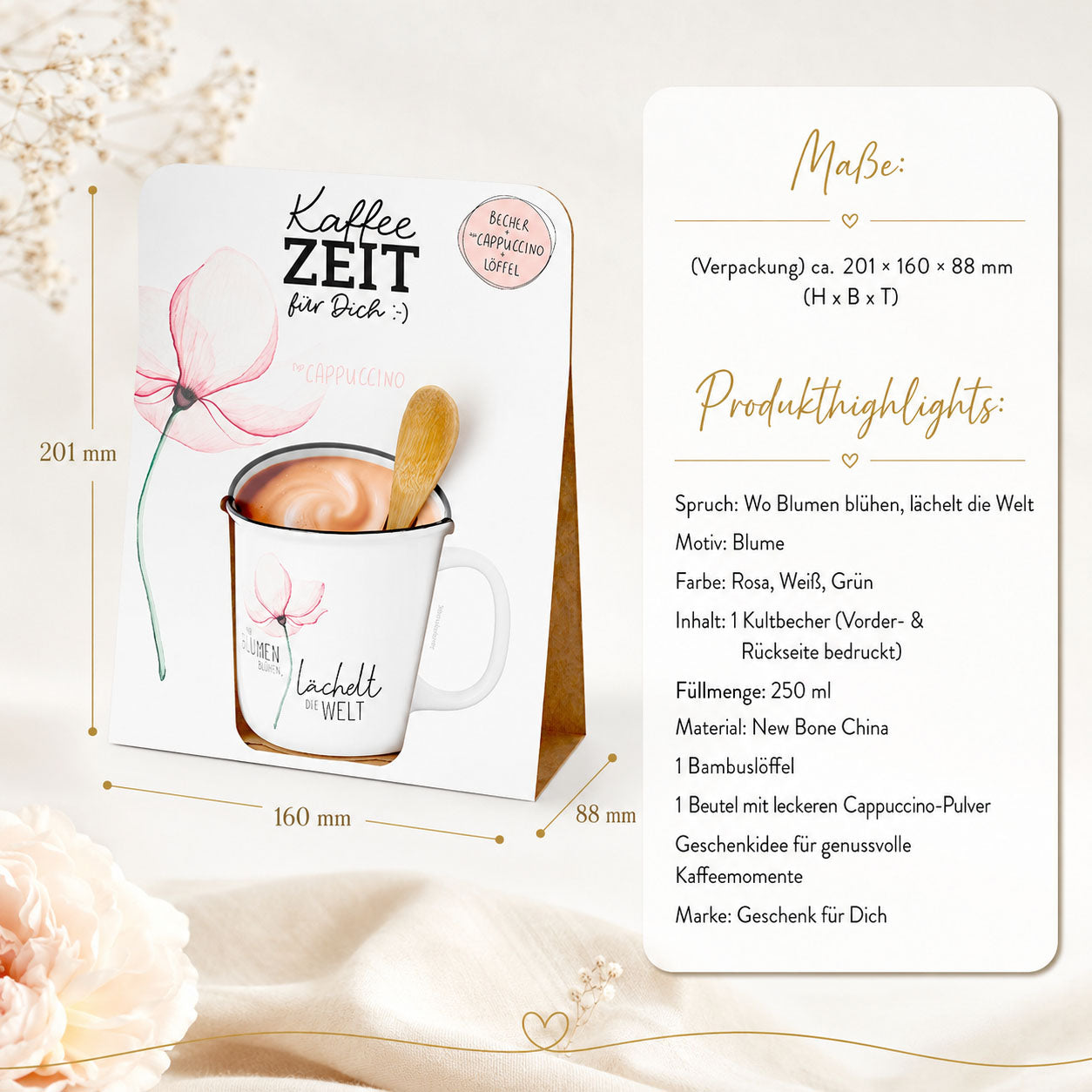 Kaffeezeit für Dich Rose – Produkthighlights (Highlight)