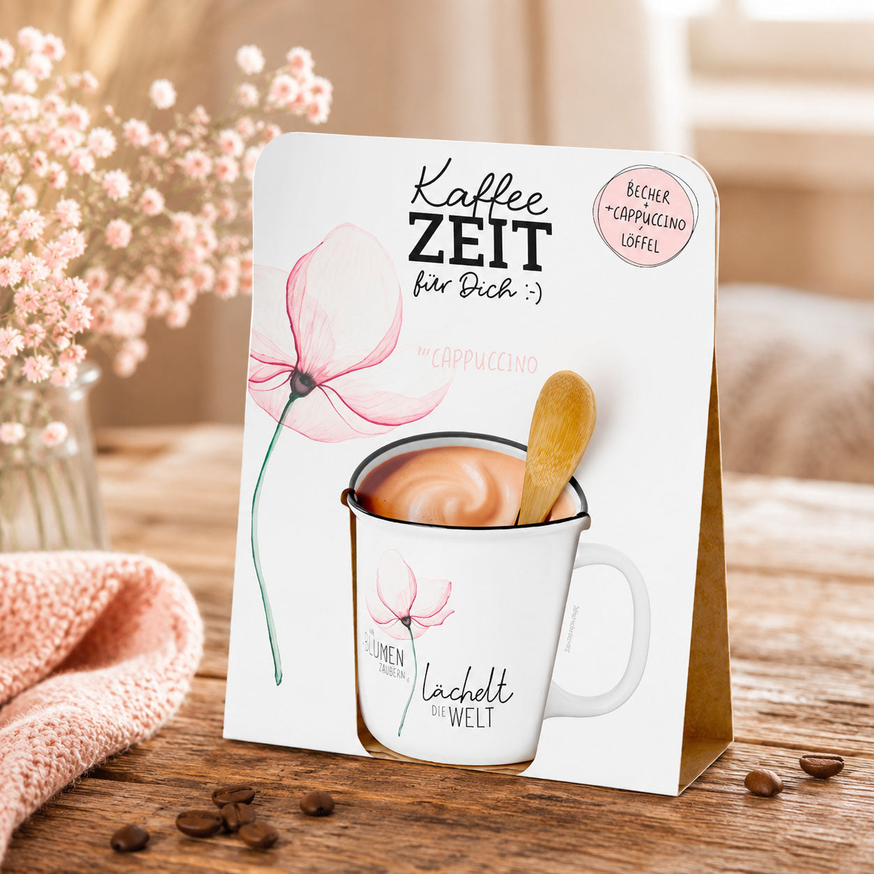 Kaffeezeit für Dich Rose – Geschenkset (Moodbild)