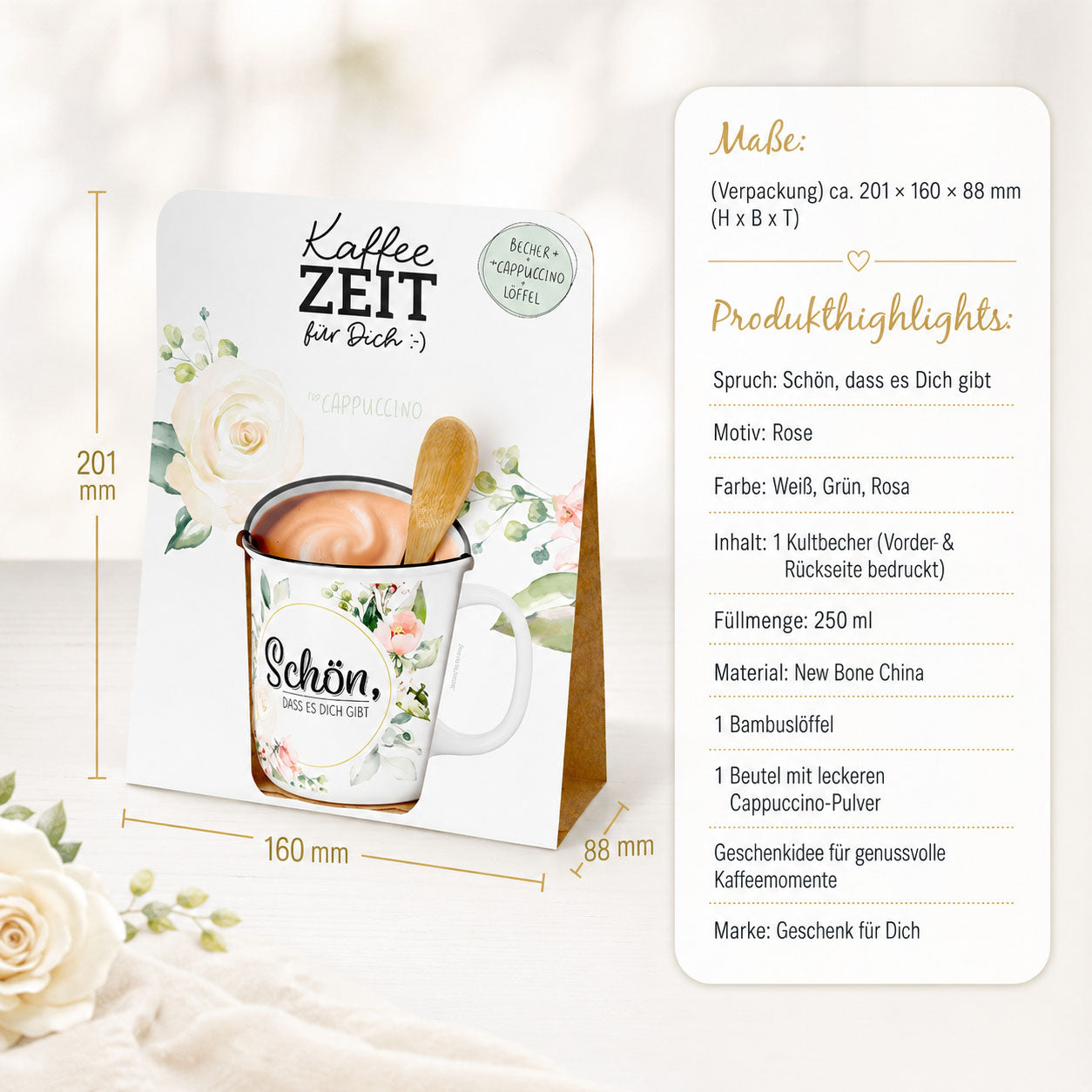 Kaffeezeit für Dich Blume – Produkthighlights (Highlight)