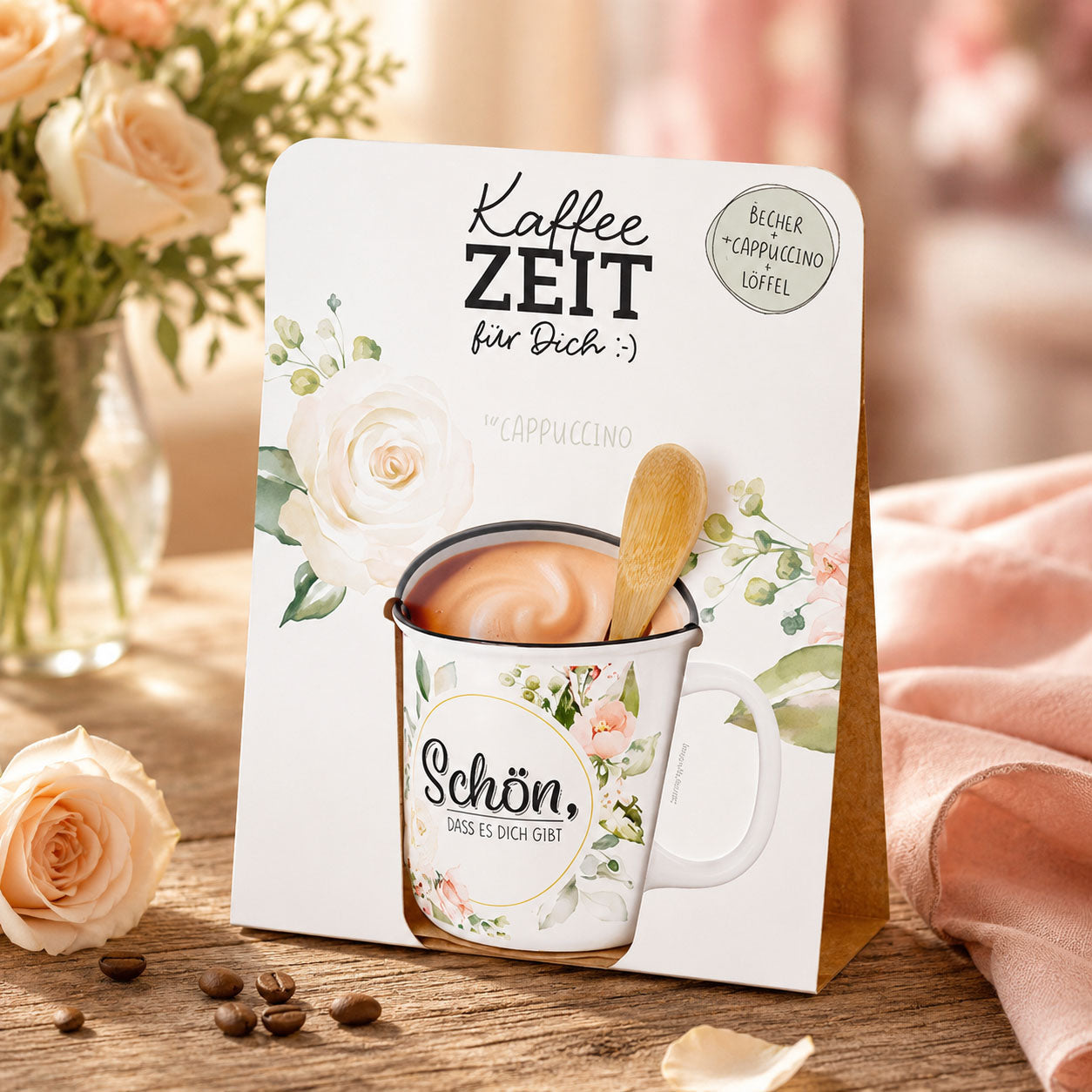 Kaffeezeit für Dich Blume – Geschenkset (Moodbild)