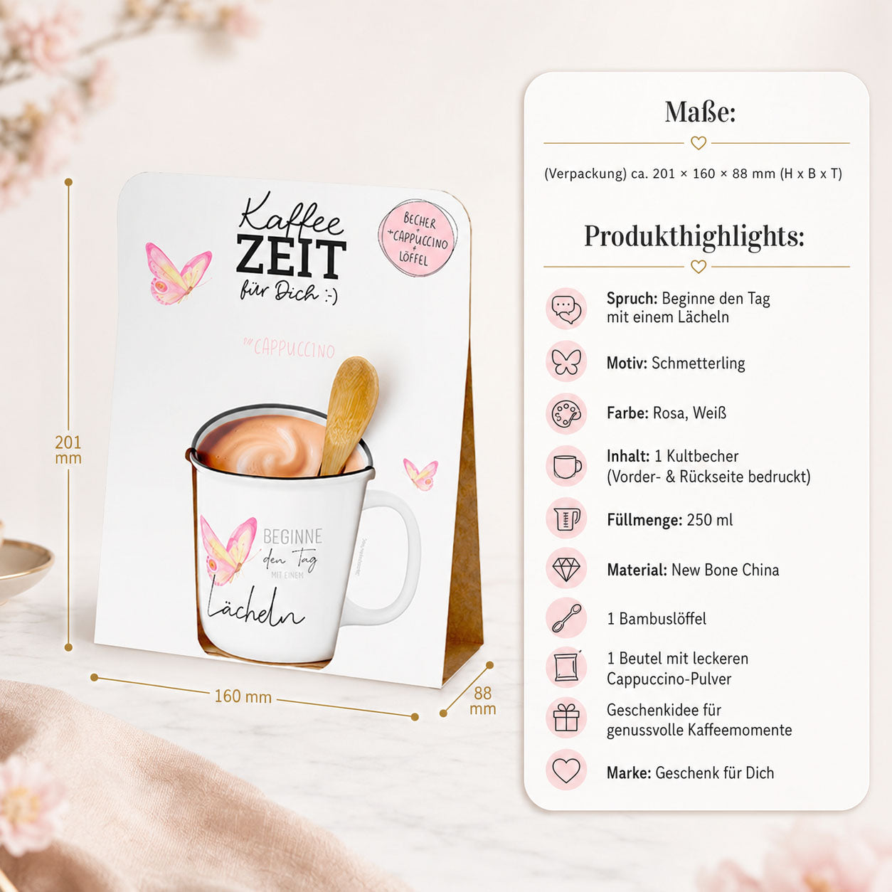 Kaffeezeit für Dich Schmetterling – Produkthighlights (Highlight)