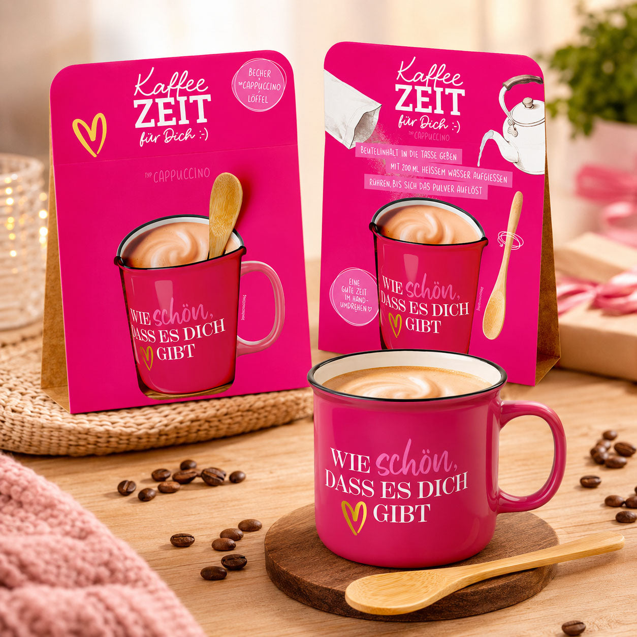 Kaffeezeit für Dich Herz – Geschenkset (Moodbild)