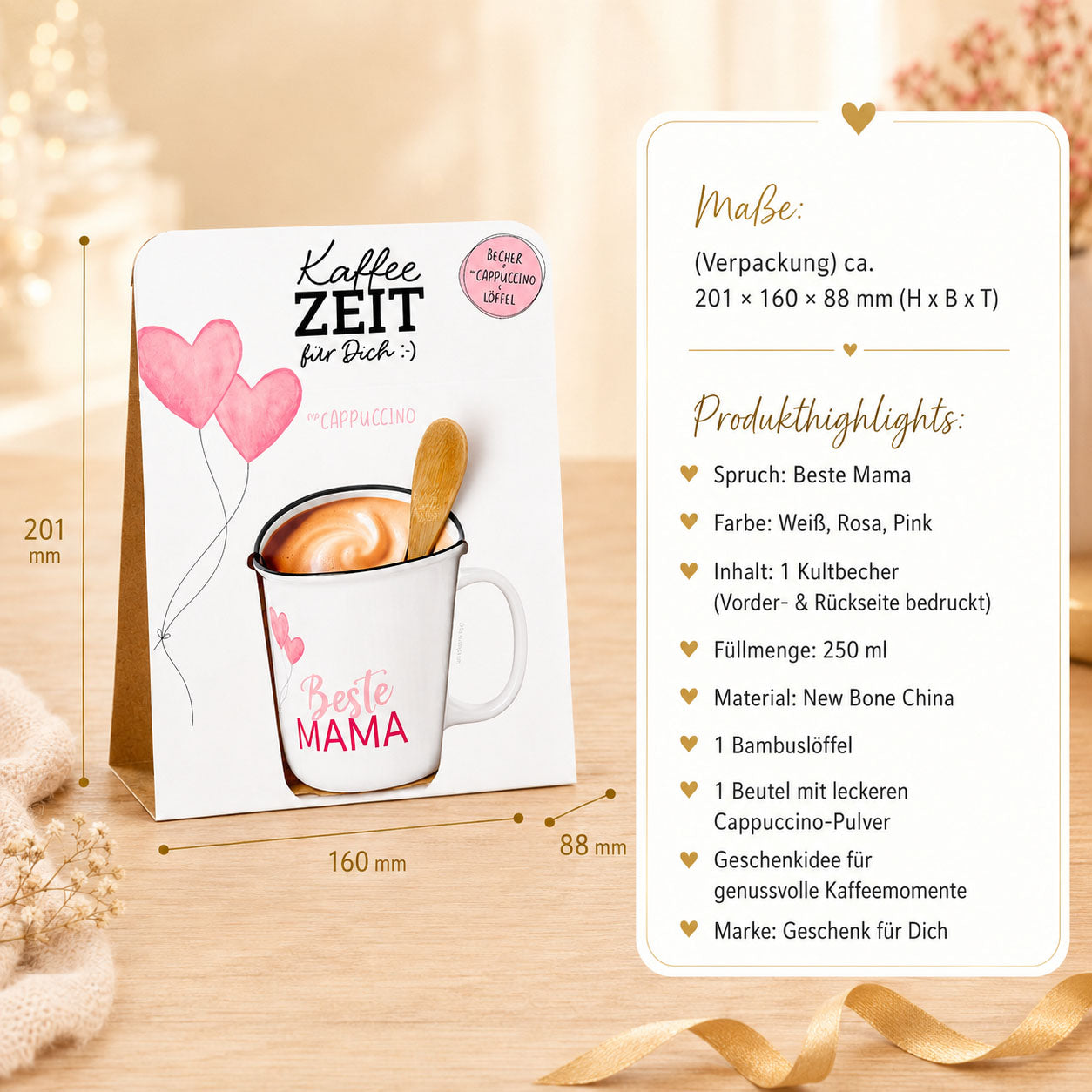 Kaffeezeit für Dich Beste Mama – Produkthighlights (Highlight)