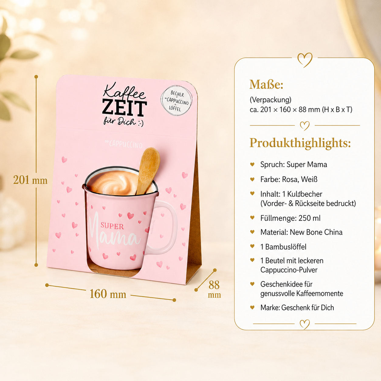 Kaffeezeit für Dich Super Mama – Produkthighlights (Highlight)