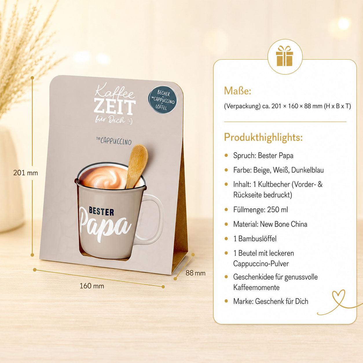 Kaffeezeit für Dich Bester Papa – Produkthighlights (Highlight)
