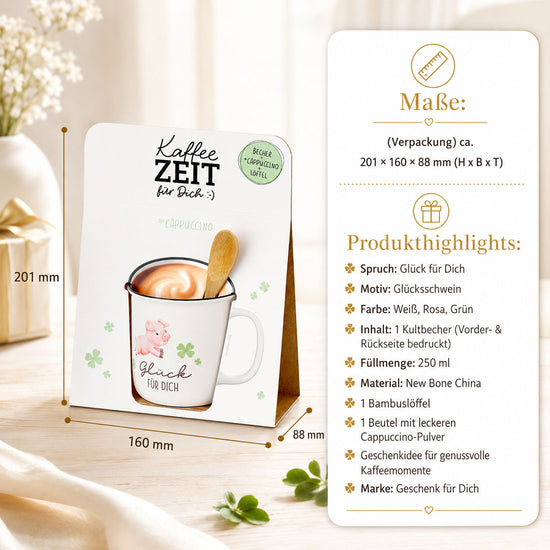 Kaffeezeit für Dich Glücksschwein – Produkthighlights (Highlight)