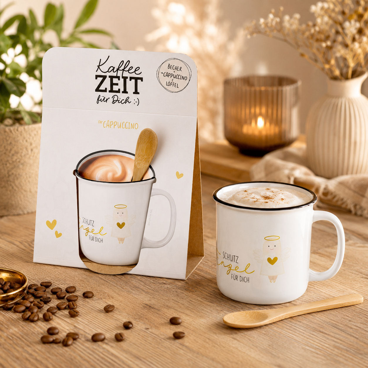 Kaffeezeit für Dich Schutzengel – Geschenkset (Moodbild)